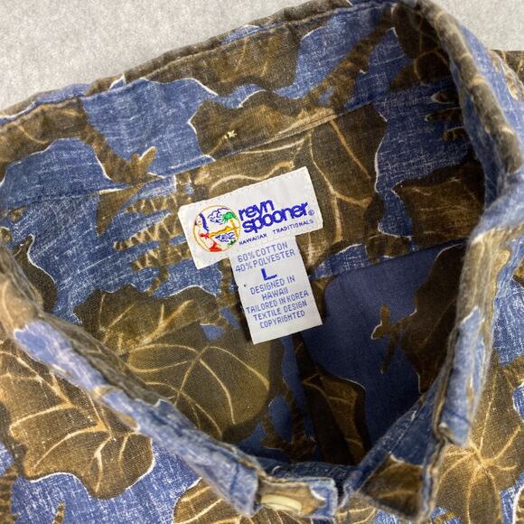 Vintage Reyn Spooner Mens L 1/2 Button Down Hawaiian Shirt All Over Print - Picture 7 of 7